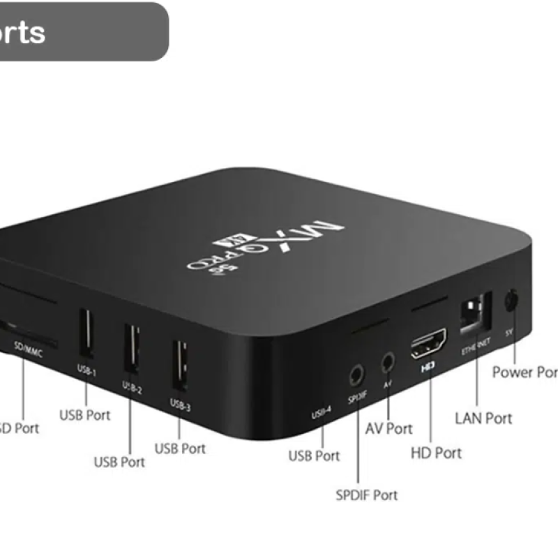 MXQ PRO 4GB RAM 64GB ROM Android TV Box