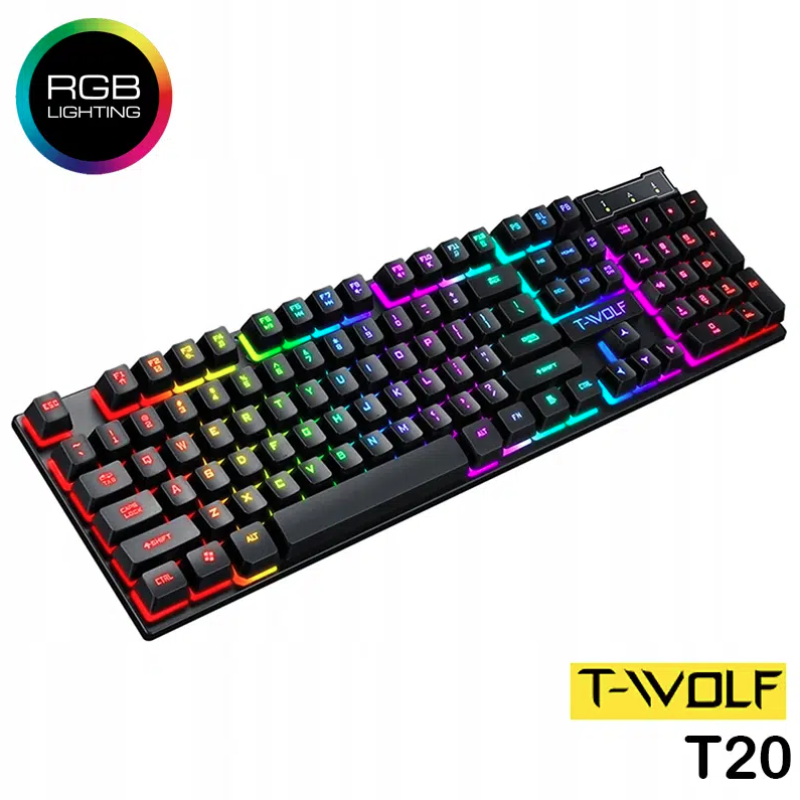 T-Wolf T20 Backlit Gaming Keyboard